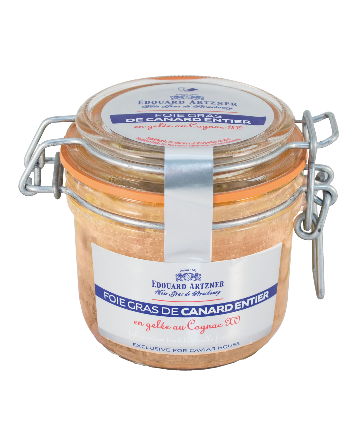 Ganze Entenleber mit Cognacgelée, Foie Gras Halbkonserven