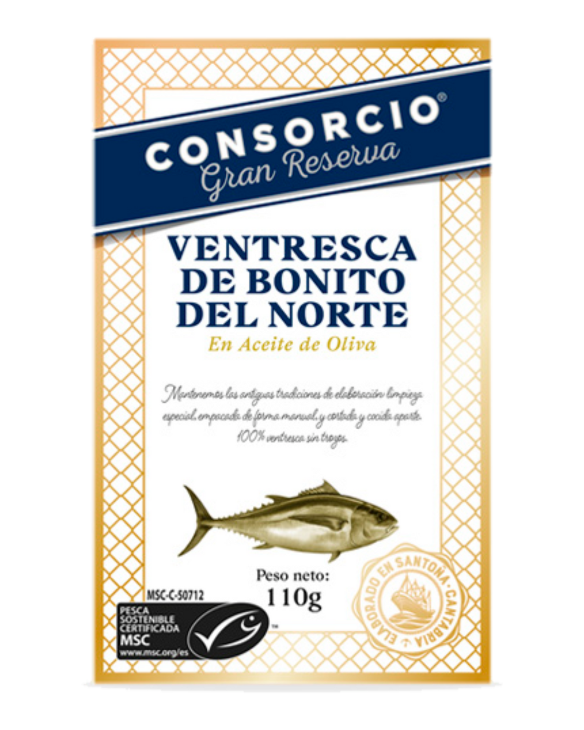 Weisse Thunfisch-Bauchfilets in Olivenöl