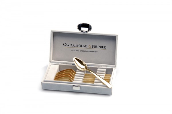 Gold-plated silver spoons